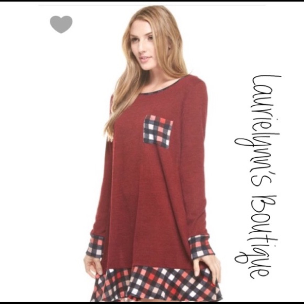 Sale🔥 French Terry plaid dress - Picture 3 of 8